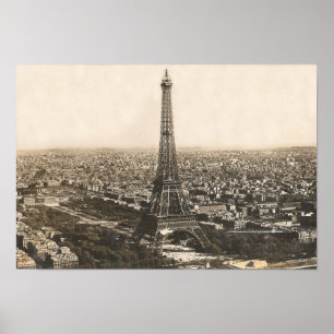 1956 Eiffelturm Picture Postcard~Paris Poster