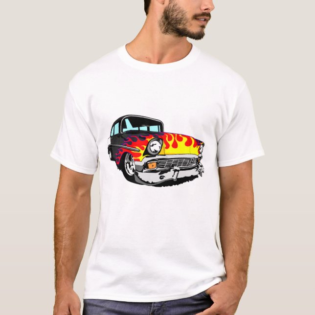 1956 flammte Bel Air im Schwarzen T-Shirt (Vorderseite)