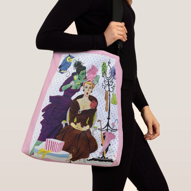 1956 flüstert Eifersucht in Glorias Ohr Tragetaschen Mit Langen Trägern (Von Nahem)