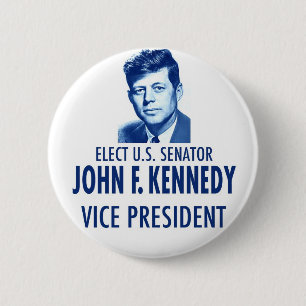 1956 JFK John F. Kennedy Kampagnen-Knopf Button
