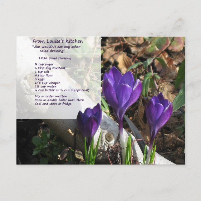 1956 Salatverkleidung Postkarte (Vorderseite)