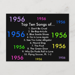 1956 Songs Postkarte