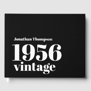 1956 Vintage Name Schwarzer Mann 70. Geburtstagsfe Gästebuch
