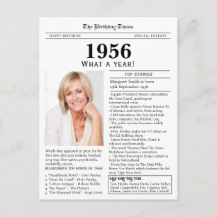 1956 Zeitung zum Geburtstag  Postkarte