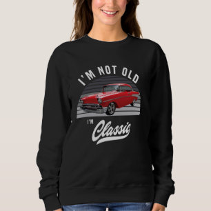1957 57 Chevys LKW Vintage Bel-Air-Autos rot Sweatshirt