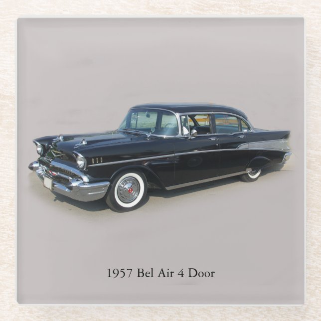 1957 Bel Air 4 Door Glas Untersetzer (Vorderseite)