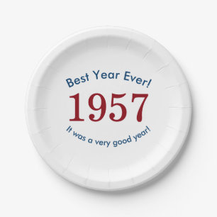 1957 Bestes Jahr Aller Zeiten 60. Geburtstagsfeier Pappteller