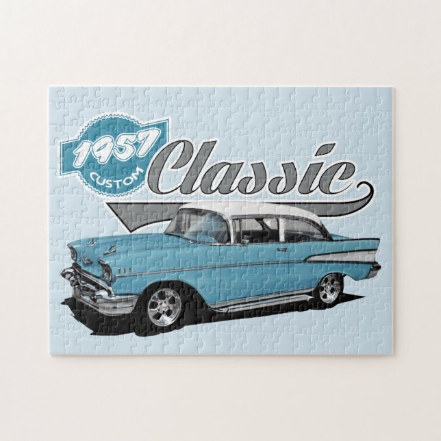 1957 Blue Custom Classic Puzzle (Horizontal)