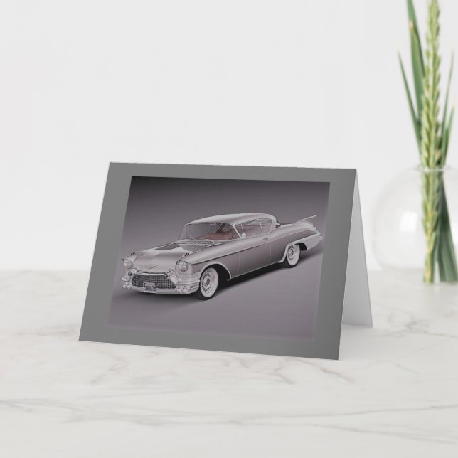 1957 Cadillac Eldorado Biarritz BIRTHDAY CARD Karte (Vorderseite)