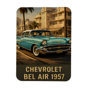 1957 Chevrolet Bel Air Classic American Car Retro Magnet