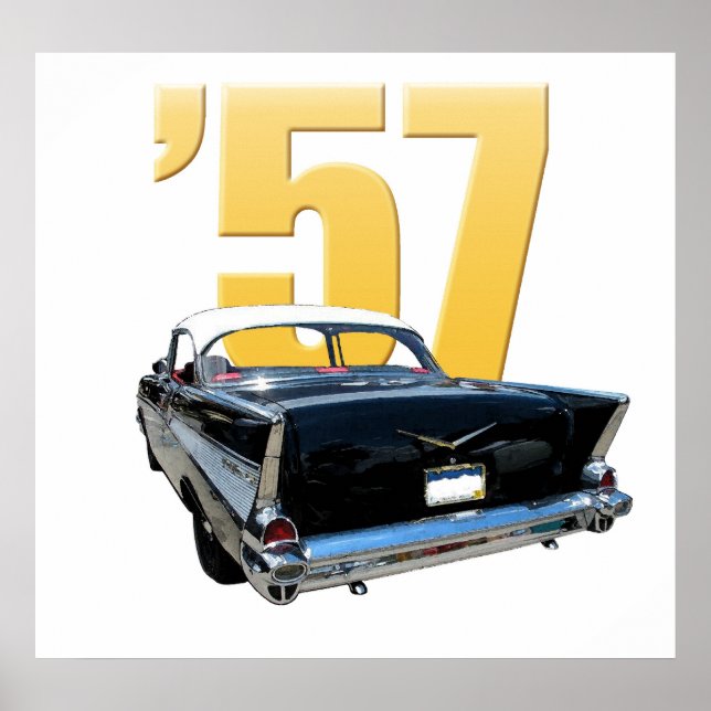 1957 Chevrolet Bel Aire Rear View Poster (Vorne)