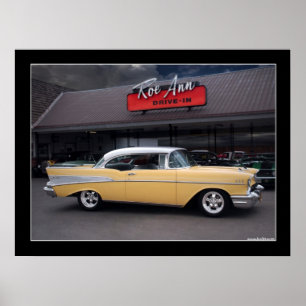 1957 Chevy Bel Air Classic Car Drive-In Poster