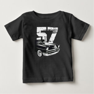 1957 Chevy Bel Air Frontseitige Silhouette Baby T-shirt