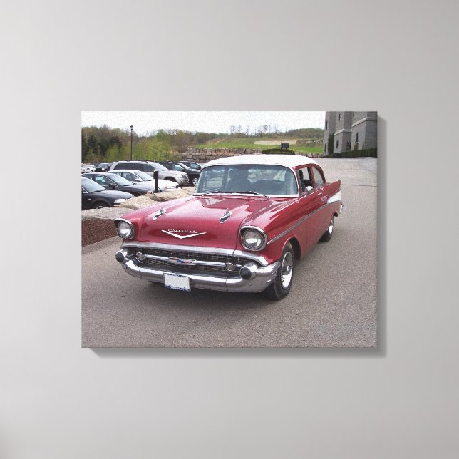 1957 Chevy Bel-Air Print Leinwanddruck (Vorderseite)