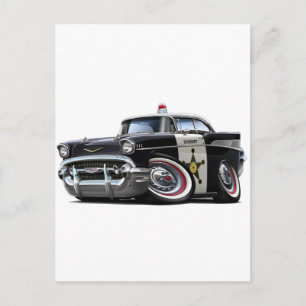 1957 Chevy Belair Polizeiwagen Postkarte