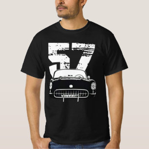 1957 Chevy Corvette mit Jahr Silhouette T-Shirt