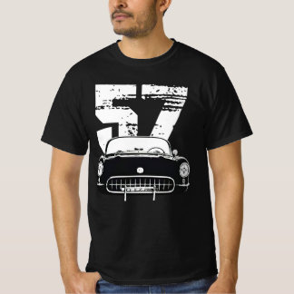 1957 Chevy Corvette mit Jahreszahl-Silhouette T-Shirt