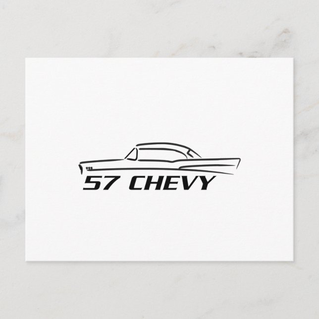 1957 Chevy Hard Top Typ Postkarte (Vorderseite)