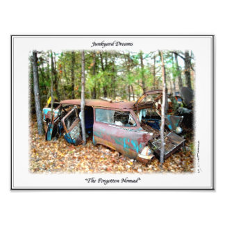 1957 Chevy Nomad Nostalgia Junkyard Art Print Fotodruck