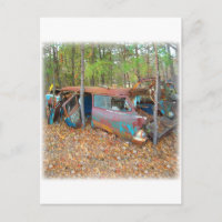 1957 Chevy Nomad Rusting in Wooded Junkyard
