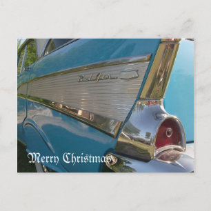 1957 Chevy Postcard Merry Christmas Card Feiertagspostkarte
