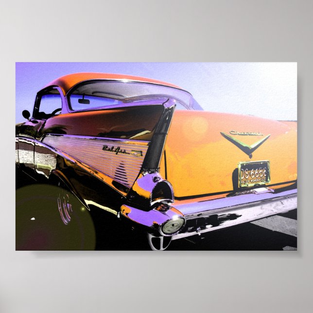 1957 Chevy "Sunny Days" Orange Poster (Vorne)