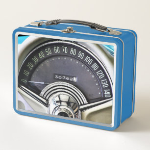 1957 Classic Sports Car Speedometer Metall Brotdose