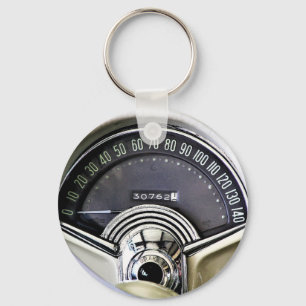 1957 Classic Sports Car Speedometer Schlüsselanhänger