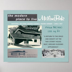 1957 Entwurfs-Preis-Sieger-Mitte- des Poster