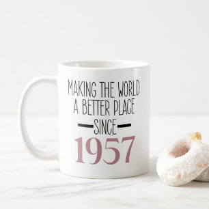 1957 Geburtstag 70 70 Jahre alte Frauen Urgroßmutt Kaffeetasse
