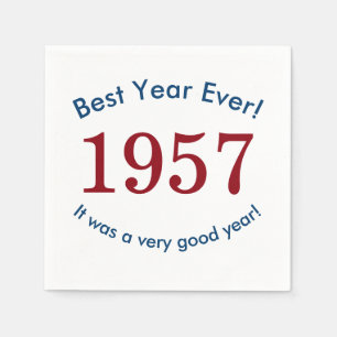 1957 in der besten Jahreszeit! 60. Geburtstagspapi Serviette