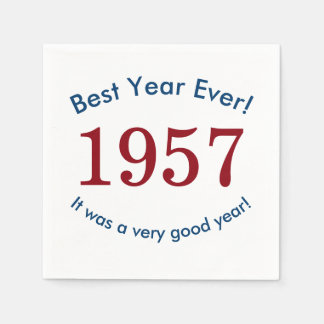 1957 in der besten Jahreszeit! 60. Geburtstagspapi Serviette