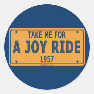 1957 Joy Ride Car Runder Aufkleber