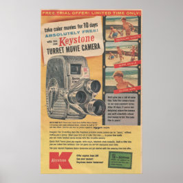 1957 Keystone-Filmkamera Poster