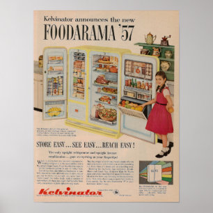 1957 Kühlschrank Ad Poster