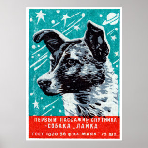1957 Laika der Weltraumhund Poster