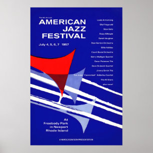 1957 Newport Jazz Festival Jazzplakat - Basie bei Poster