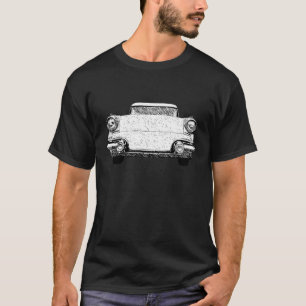 1957 Pontiac Chieftain Sketch Art T-Shirt