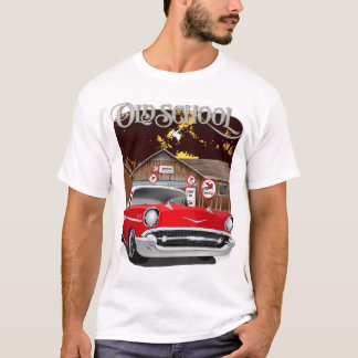 1957 Rot und Weiß Alte Schule Chevy Bel Air T-Shirt