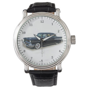 1957 Schwarze Bel Air 4-Türuhr Armbanduhr