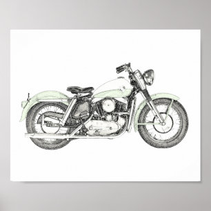 1957 Sportster Motorrad Poster