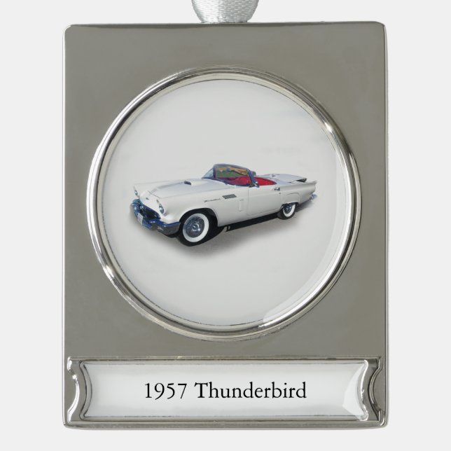 1957 Thunderbird-Banner Banner-Ornament Silber (Vorderseite)