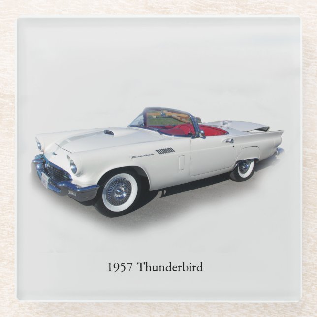 1957 Thunderbird-Untersetzer Glasuntersetzer (Vorderseite)