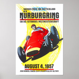 1957 Vintager Nürburgring-Grand-Prix-Rennen Poster