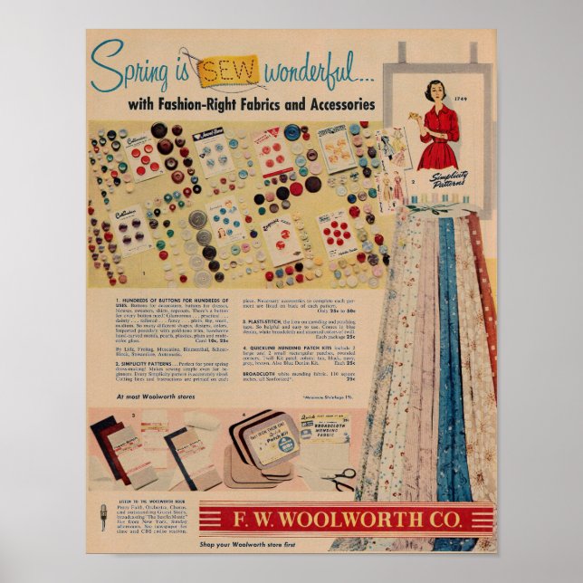 1957 Woolworth Ad Poster (Vorne)
