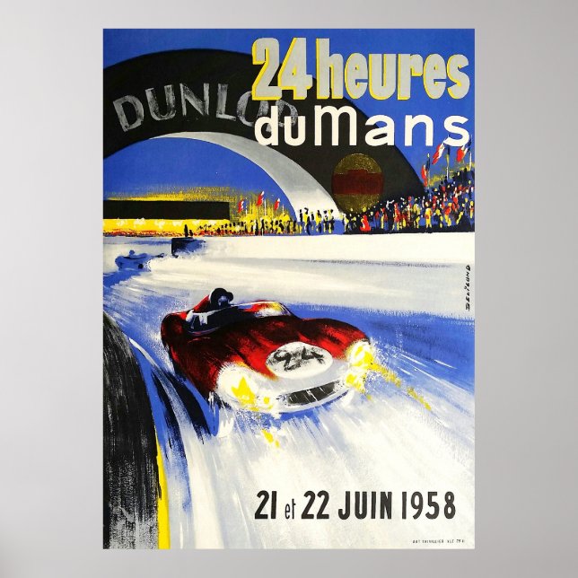 1958 24h Le Mans Grand Prix Automobilrennen Poster (Vorne)