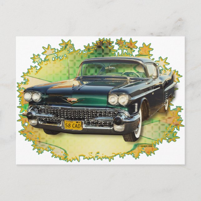 1958 CADILLAC #2 POSTKARTE (Vorderseite)