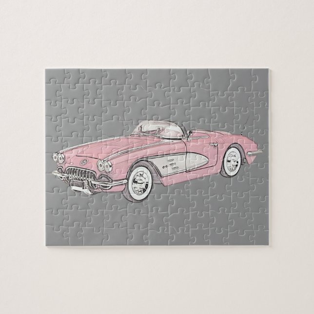 1958 Chevy Corvette Puzzle (Horizontal)