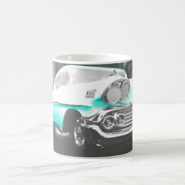 1958 chevy impala hellblau Klassiker Auto Tasse (Mittel)