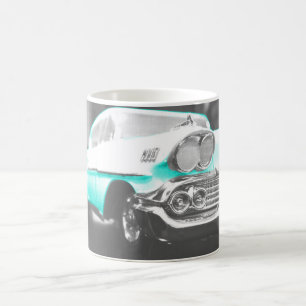 1958 Chevy Impala hellblauer Oldtimer Tasse